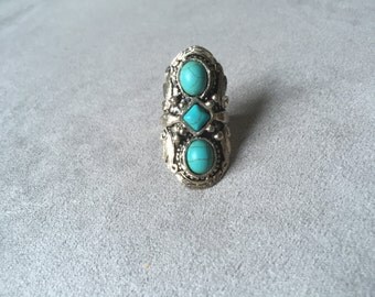 Unique turquoise boho ring related items | Etsy