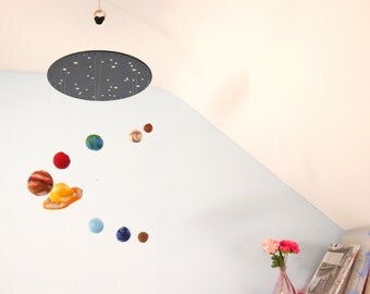 Glow in the Dark Planet Mobile - space mobile, crib mobile, baby mobile, hanging decoration, gifts for baby, nursery mobile, baby shower