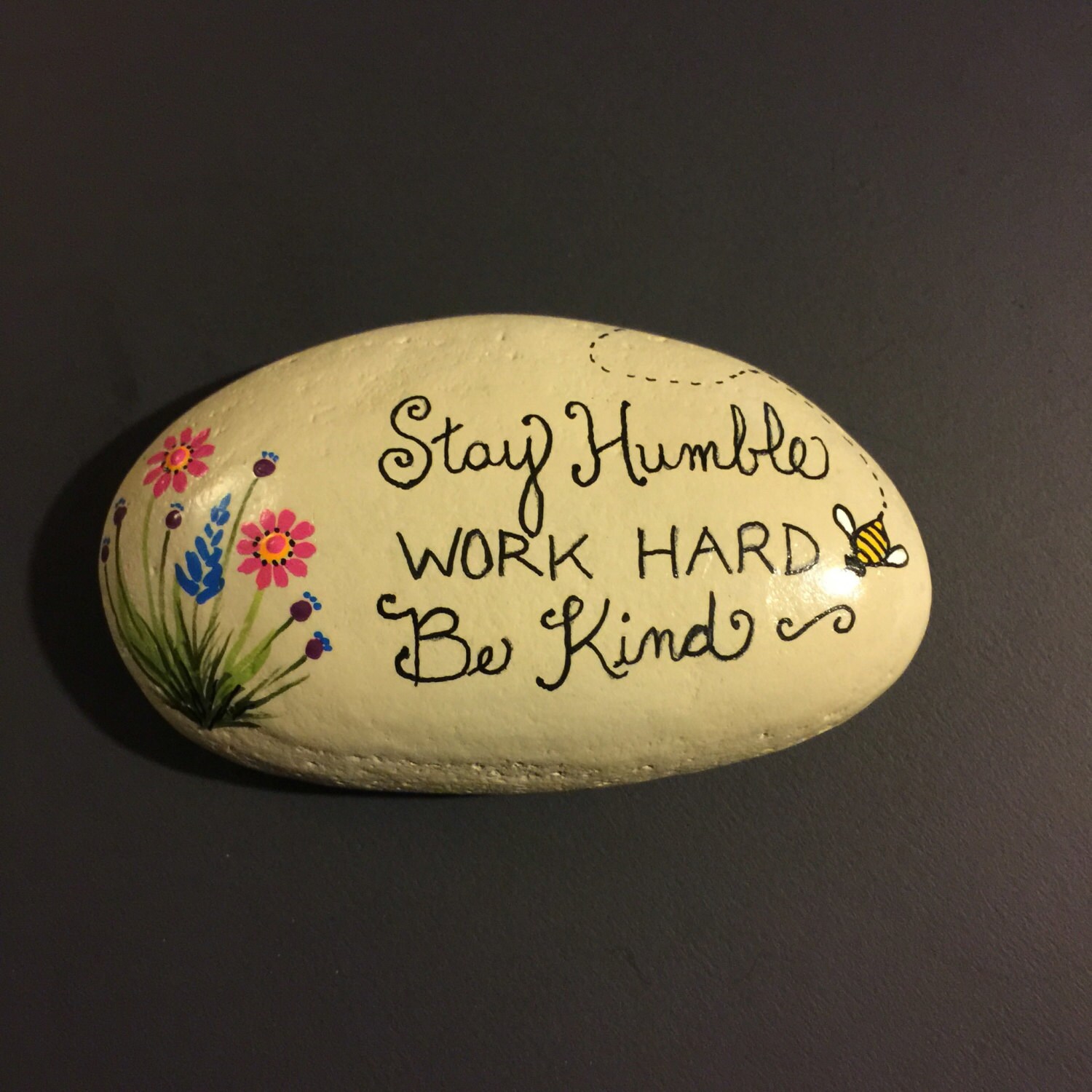 Painted Rock Inspirational Quote garden art Gift