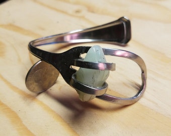 Recycled fork, aquamarine