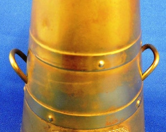 Miniature Brass Milk Churn Match Striker, Match Safe, Early C20th.