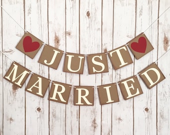JUST MARRIED BANNER, just married sign, just married car sign, just married sign for car,just married car,wedding decoration, wedding banner