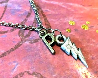 PERCY JACKSON Necklace with TWO Charms (18" Chain) - Custom Orders Welcome