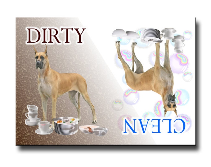 Great Dane Clean Dirty Dishwasher Magnet No 3