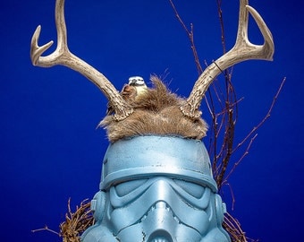 Deer antler helmet | Etsy