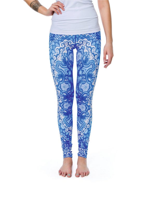 Clear sky leggings / Womens Leggings / Yoga Leggings / Yoga