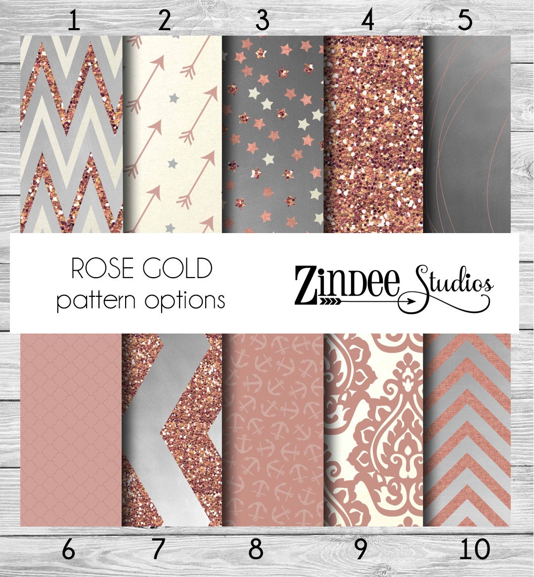 rose gold pattern vinyl heat transfer or adhesive printed