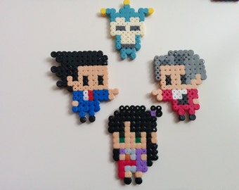 Items similar to Miles Edgeworth Original Perler Bead Sprite Pixel Art ...