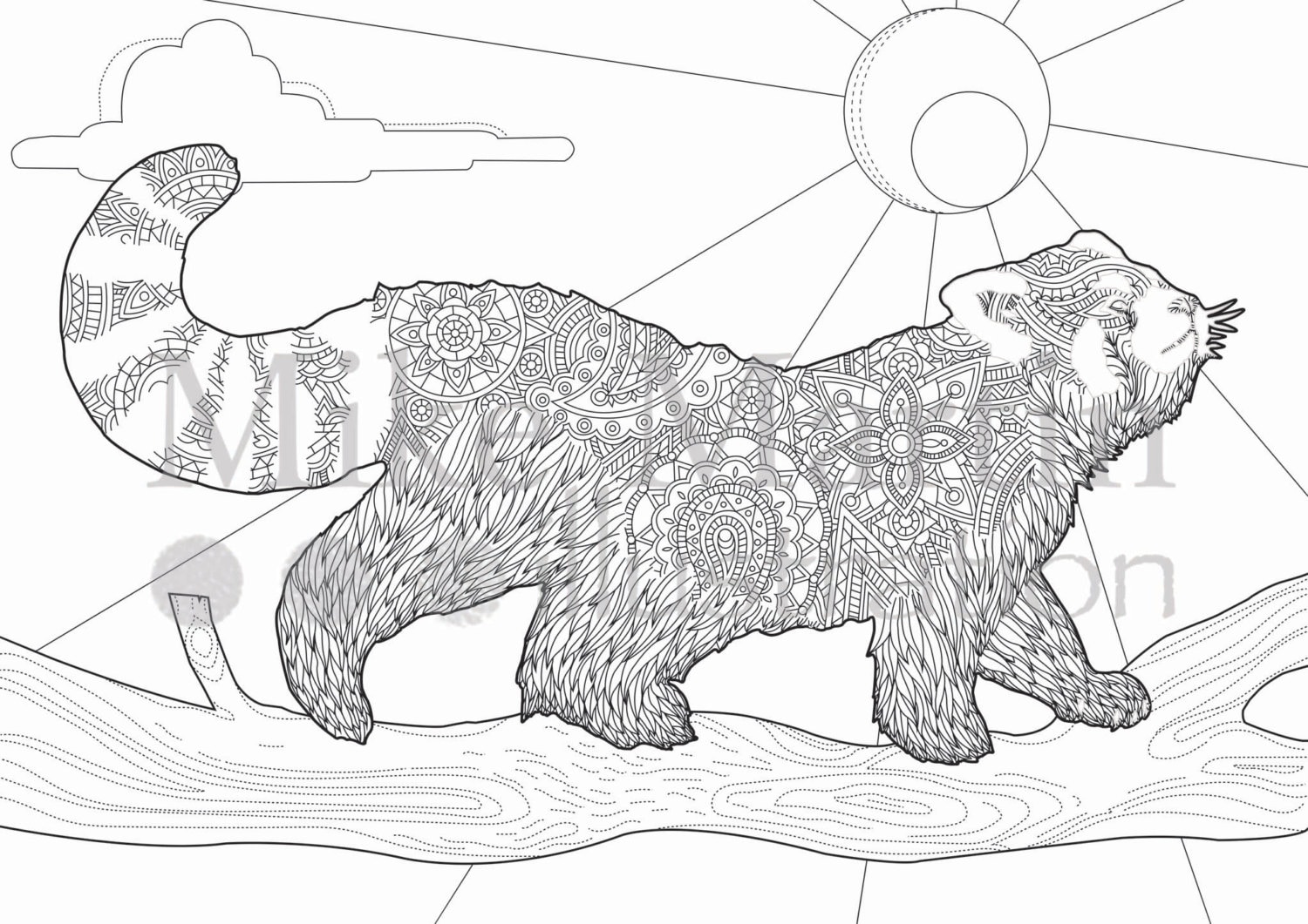 Hueyphotos3 Red Panda Coloring Pages
