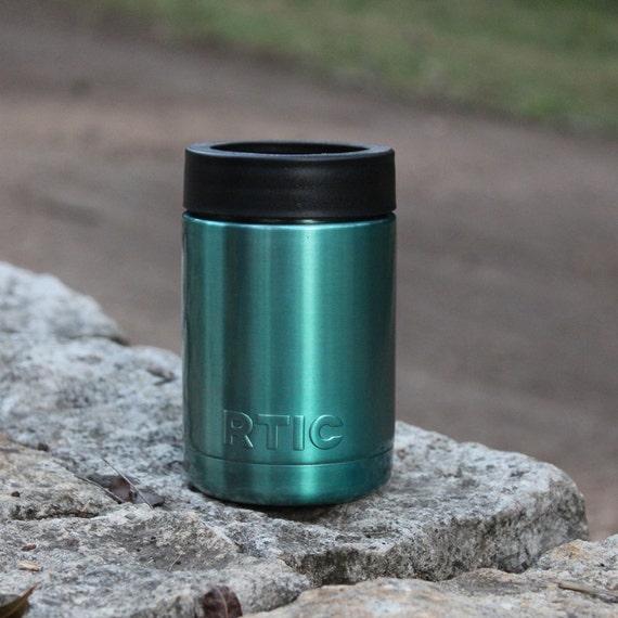 Translucent Teal Can Cooler RTIC Cooler Yeti Like Custom