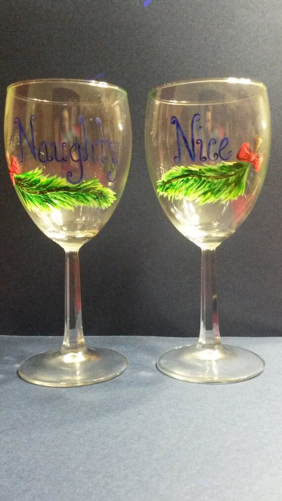 naughty nice wine glass