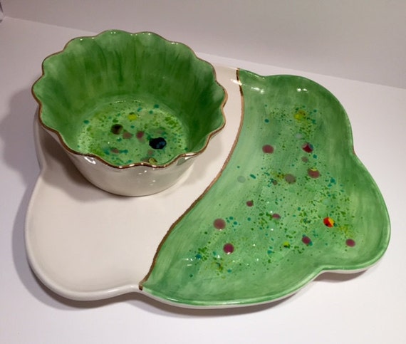 Items similar to Stunning Serving Set Platter and Bowl on Etsy