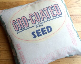 18 Inch Grain Sack Pillow Sham - Red Clover Seeds