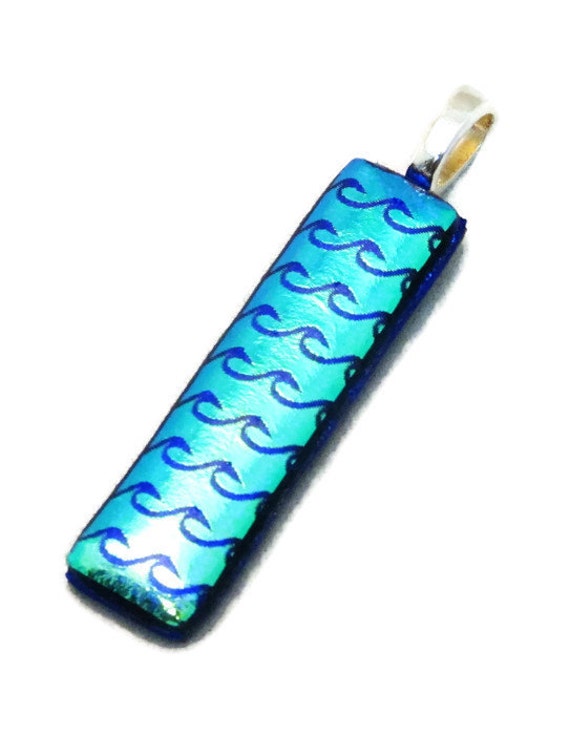 Water Necklace Water Waves Necklace Ocean Jewelry by bymisty