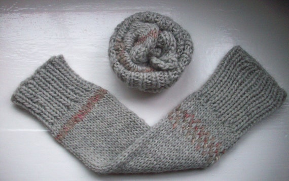 Leg warmers, unisex, longer, chunky, handspun wool, alpaca mix, warm, silver grey