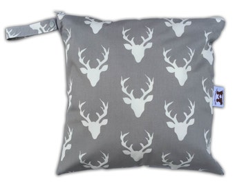 HEAT SEALED and BEST Selling Wet Bags here -Large Wet Bag in Bucks with Snap Handle