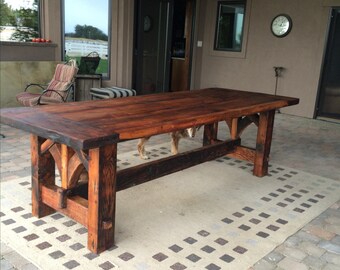 Farm Table HandMade out of Reclaimed Douglas Fir Barn Wood