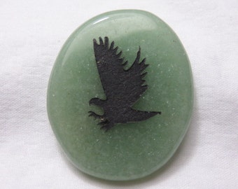 EAGLE Totem GREEN AVENTURINE Energy Stone Palm Stone Healing Stone Healing Crystal Spirit Stone Reiki Chakra Energy