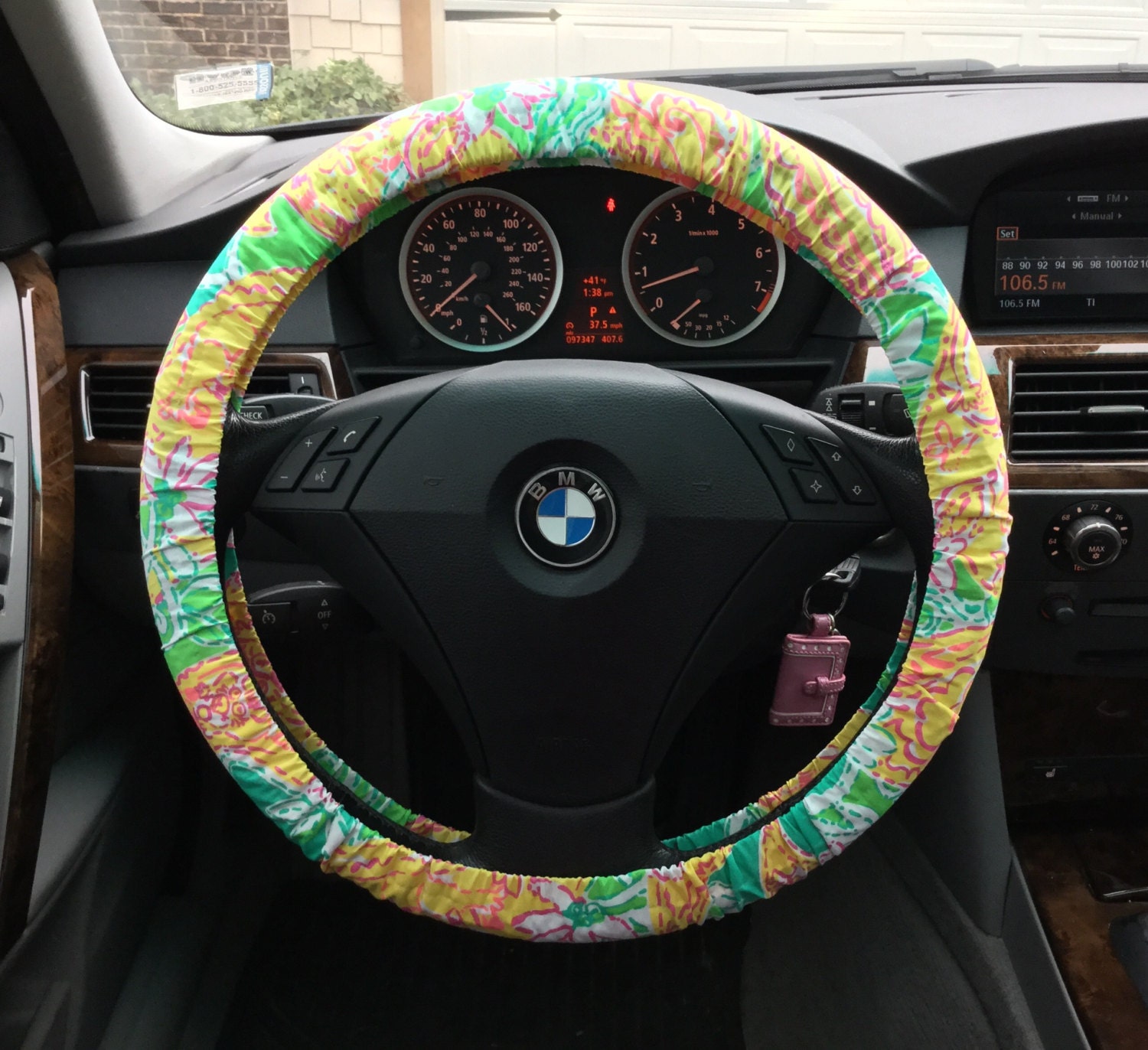 Designer Inspired Steering Wheel Cover by mammajane on Etsy