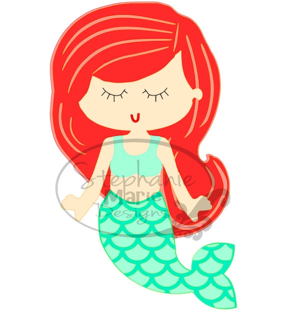 Download Mermaid-SVG Cut File-Use with Silhouette Studio Design
