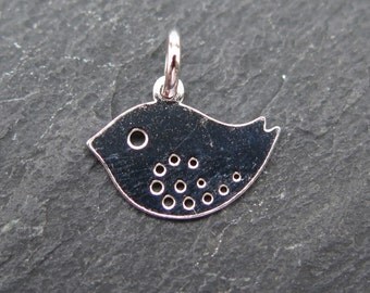 Sterling Silver Birdie Pendant 10mm (CG7766)
