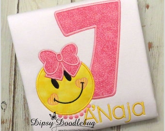 Emoji Birthday - Emoji Shirt - Emoji Party - Happy Emoji - Girls Emoji Shirt - Girls Emoji Birthday Shirt - Emoji Birthday Party