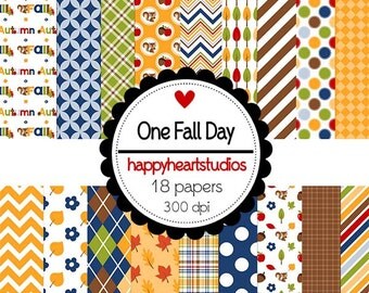 Digital Scrapbook OneFallDay-INSTANT DOWNLOAD
