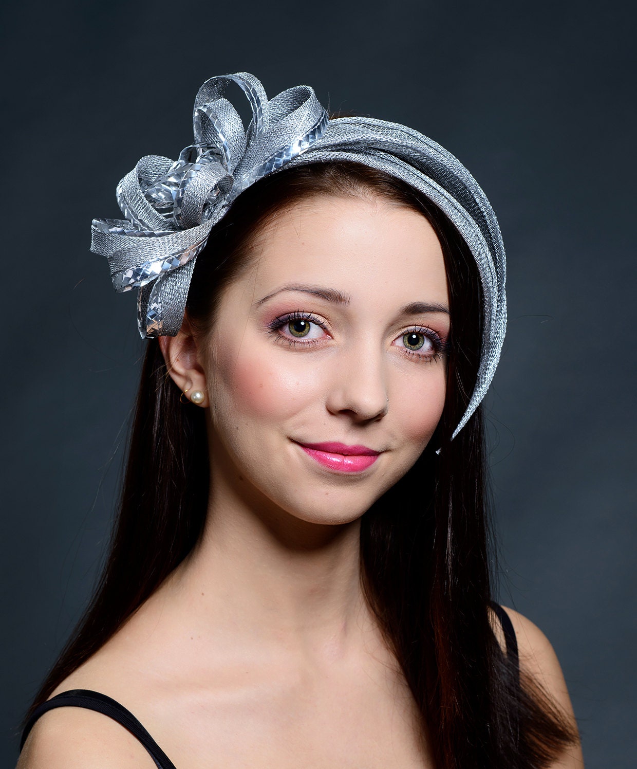 Silver fascinator headpiece for your special occasionsNew