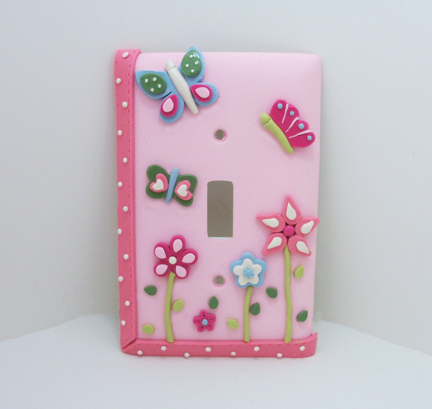 Butterflies and Flowers Light Switch Cover or Outlet Cover
