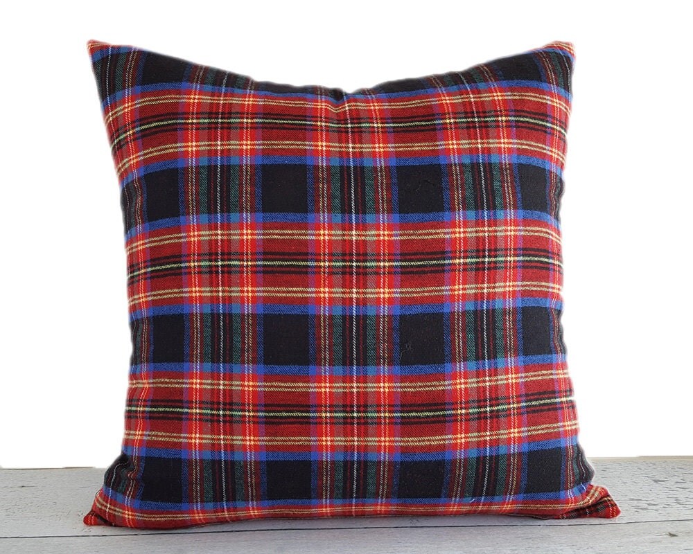 Rustic Throw Pillows Black Red Pillows Black Red Plaid