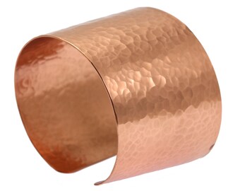 7 Year Anniversary Gift Wide Hammered Copper Cuff Bracelet 7th Anniversary Gift For Her Seven Year Anniversary Gift Copper Anniversary Gift