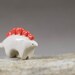 Stegosaurus Love Sculpture - Miniature Ceramic Porcelain Clay Dinosaur Animal Sculpture Decorative Home Decor Ornament - Terrarium Figurine