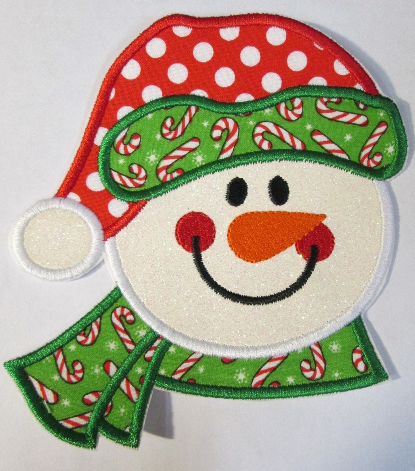 Christmas Snowman Iron On Applique