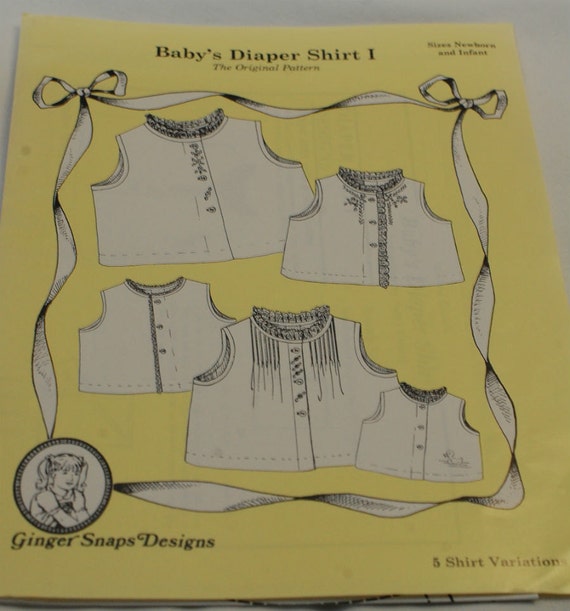 Items similar to Baby's Diaper Shirt Paper Sewing Pattern on Etsy