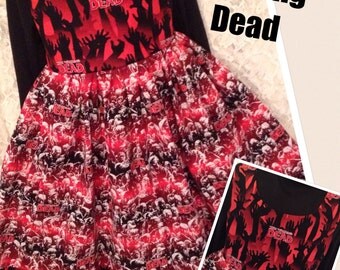 The Walking Dead * classic jumper style dress for child CUSTOM SIZES 2 3 4 5 6 7 8 9 10 12 14 your choice - sewnbyrachel