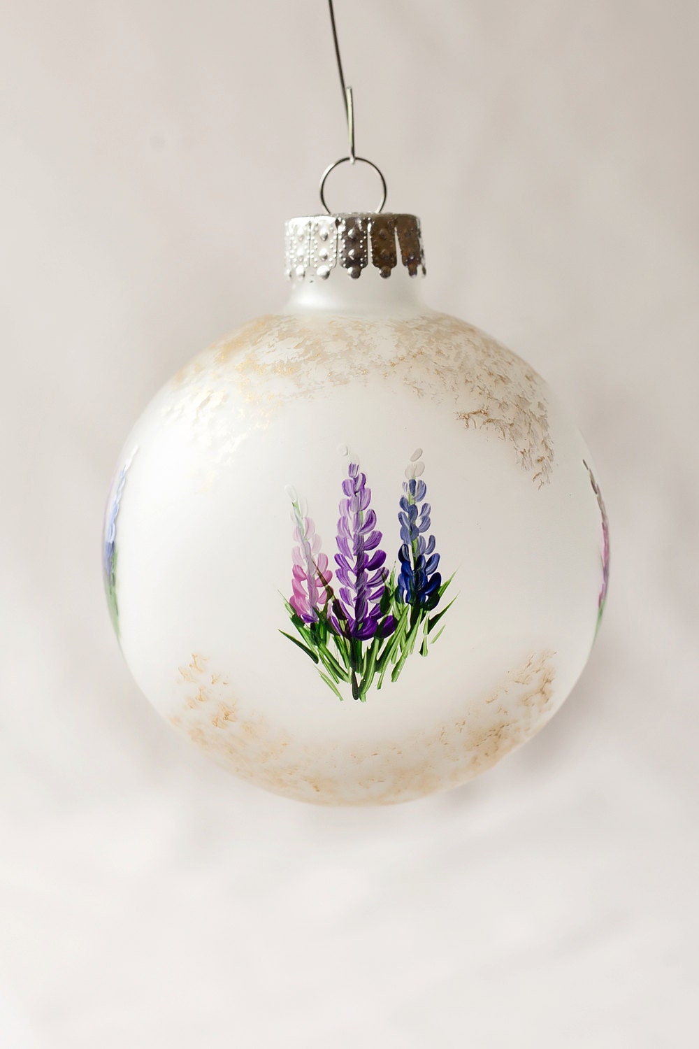 lupines christmas holiday ornament glass maine hand painted lupines christmas holiday ornament glass maine hand painted