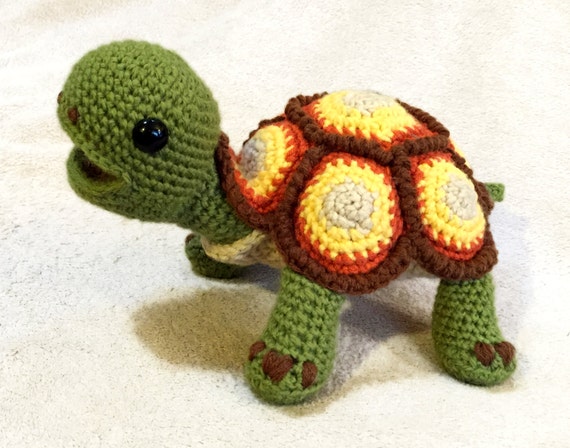Happy Tortoise Turtle Crochet Pattern PDF