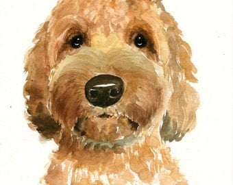 CUSTOM PET PORTRAIT Original watercolor painting 8X10inch