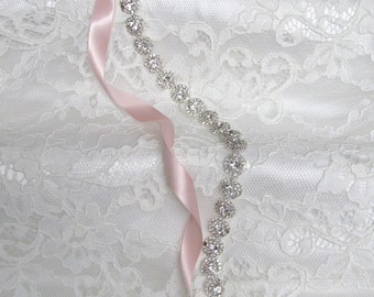 Silver Crystal Rhinestone Bridal Sash,Wedding sash,Belts And Sashes,Bridal Accessories,Bridal Belt and sashes,Ribbon Sash,Style #39