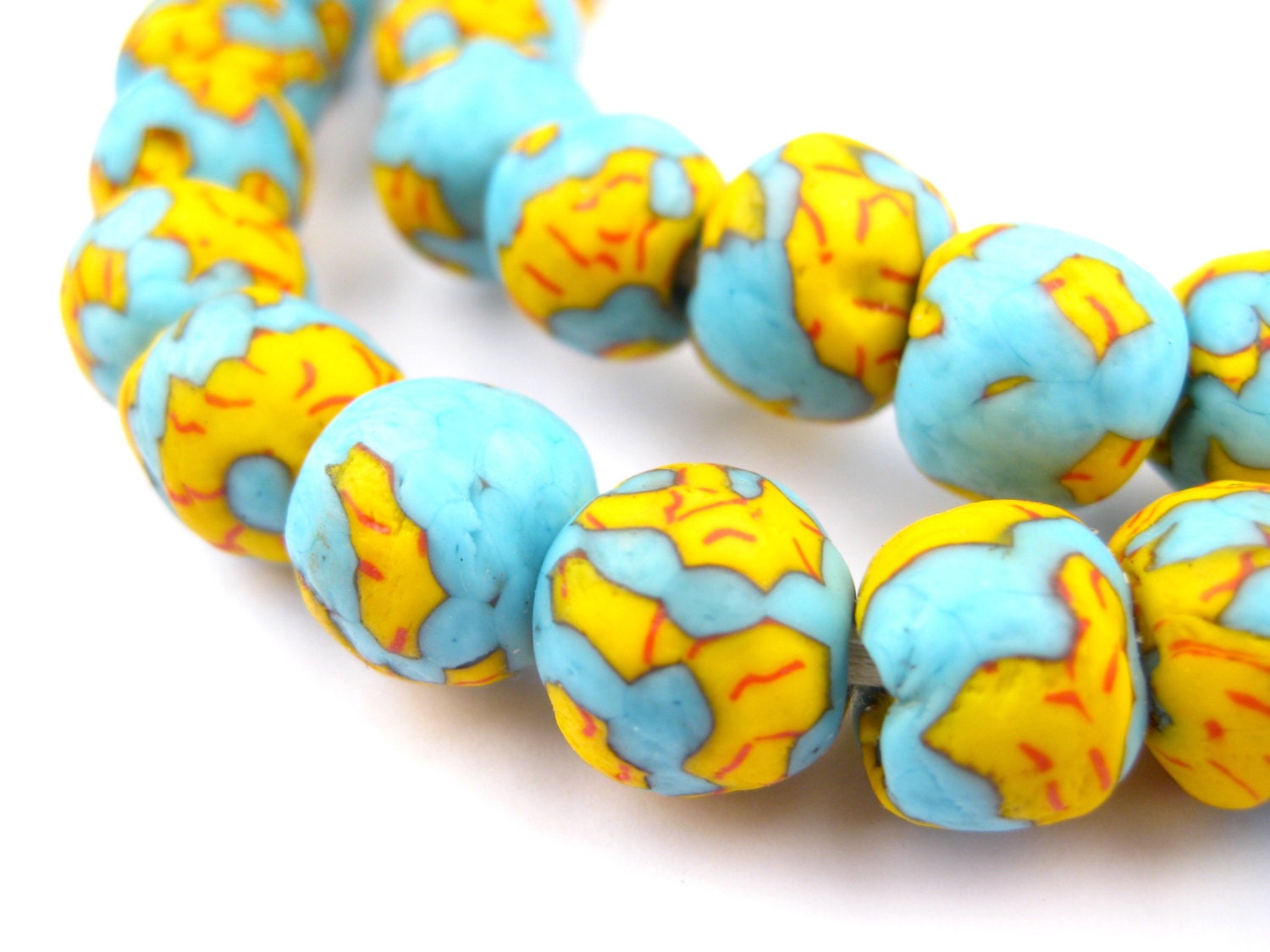 45 Fire and Water Fused Recycled Glass Beads Recycled Scrap