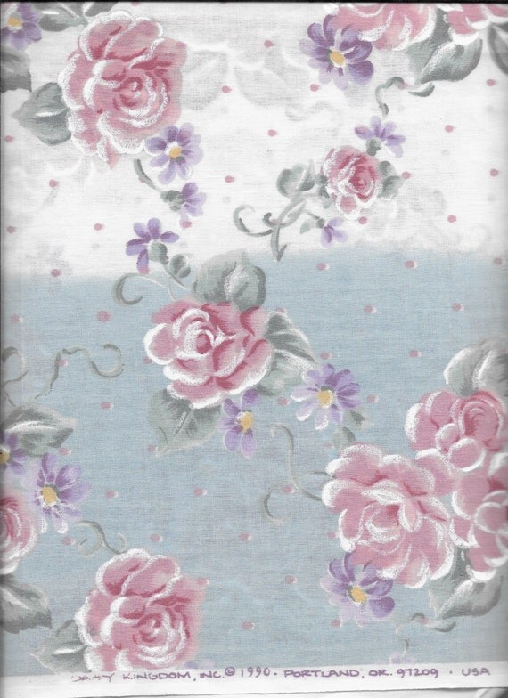 1-7/8 Yards Vintage Border Print Daisy Kingdom Cotton Fabric