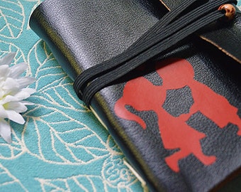 Red Vinyl Journal 4" x 5.5" Balloon Giirl