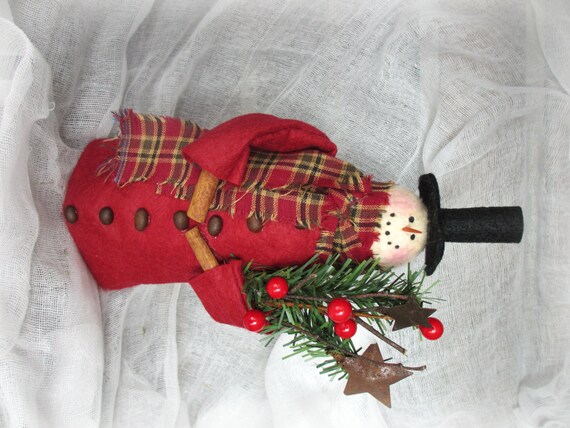 Snowman Handmade Snowman Primitive Snowman Primitive