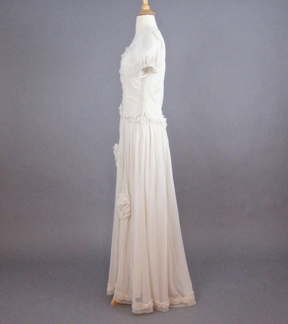 Vintage 1940s Wedding Dress 40s Wedding Dress Ivory Net