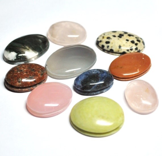 Grooved Gemstone Cabochons Grooved Stones Natural by AliveGems