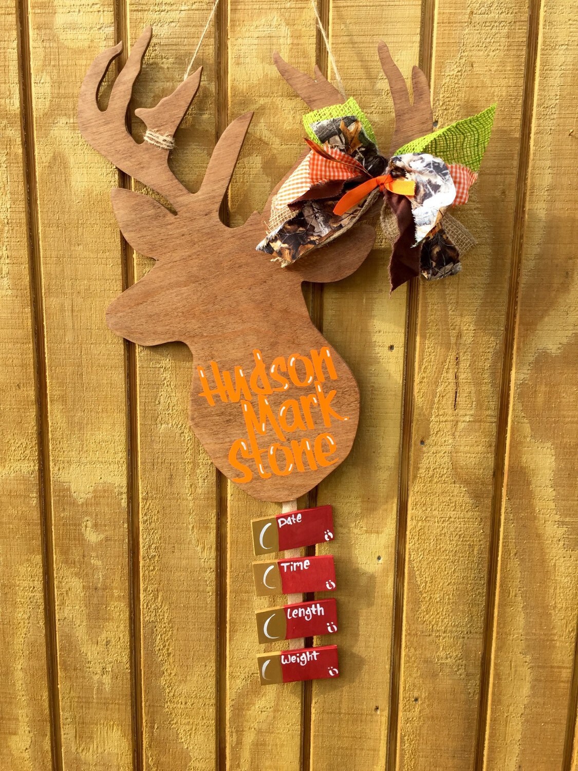 Deer Buck Baby Hospital Door Hanger Room Decor