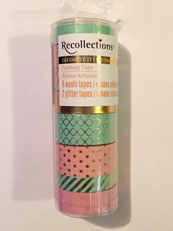 Recollections Michael's Gold Mint Pink Washi Craft Tape