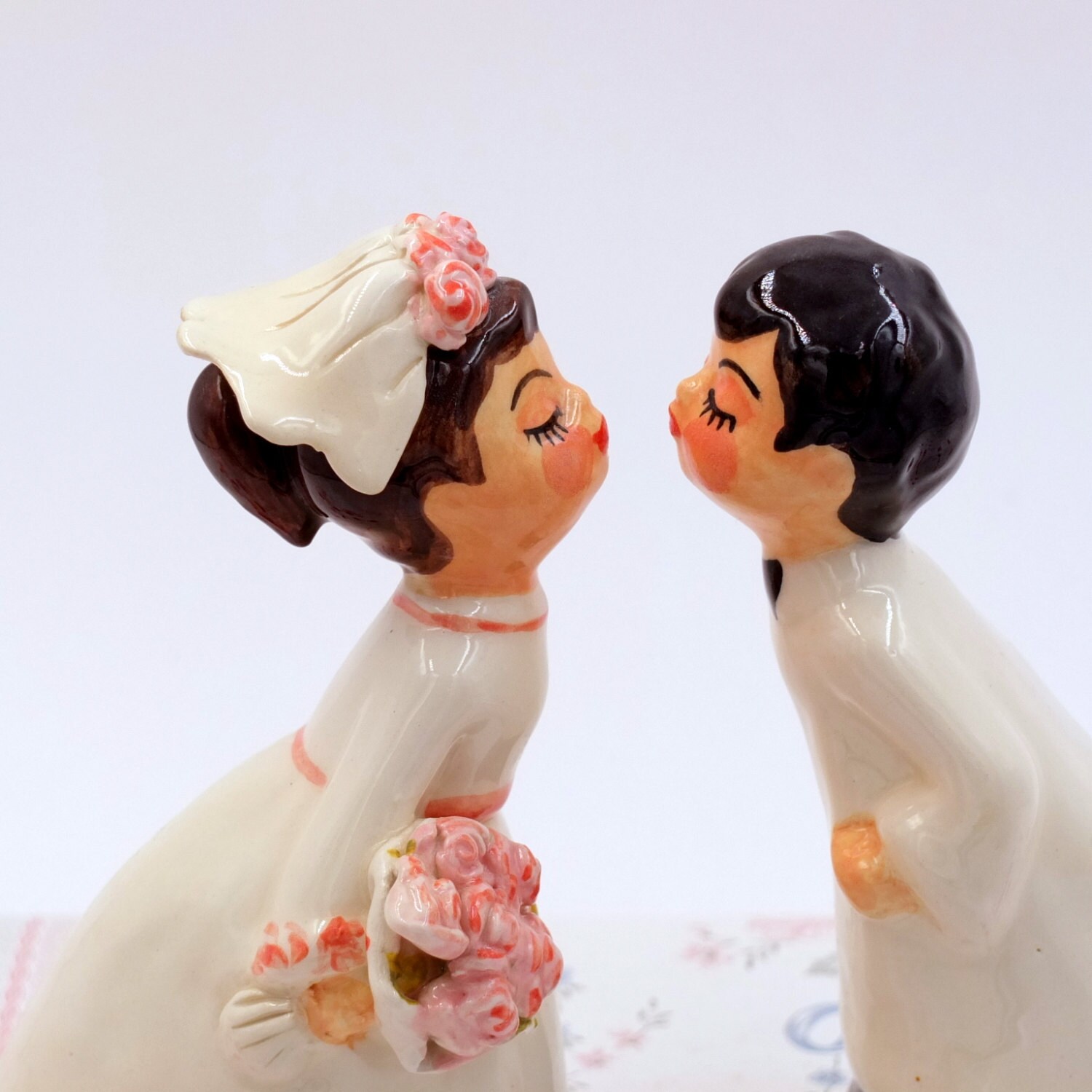 tiny bride and groom figurines