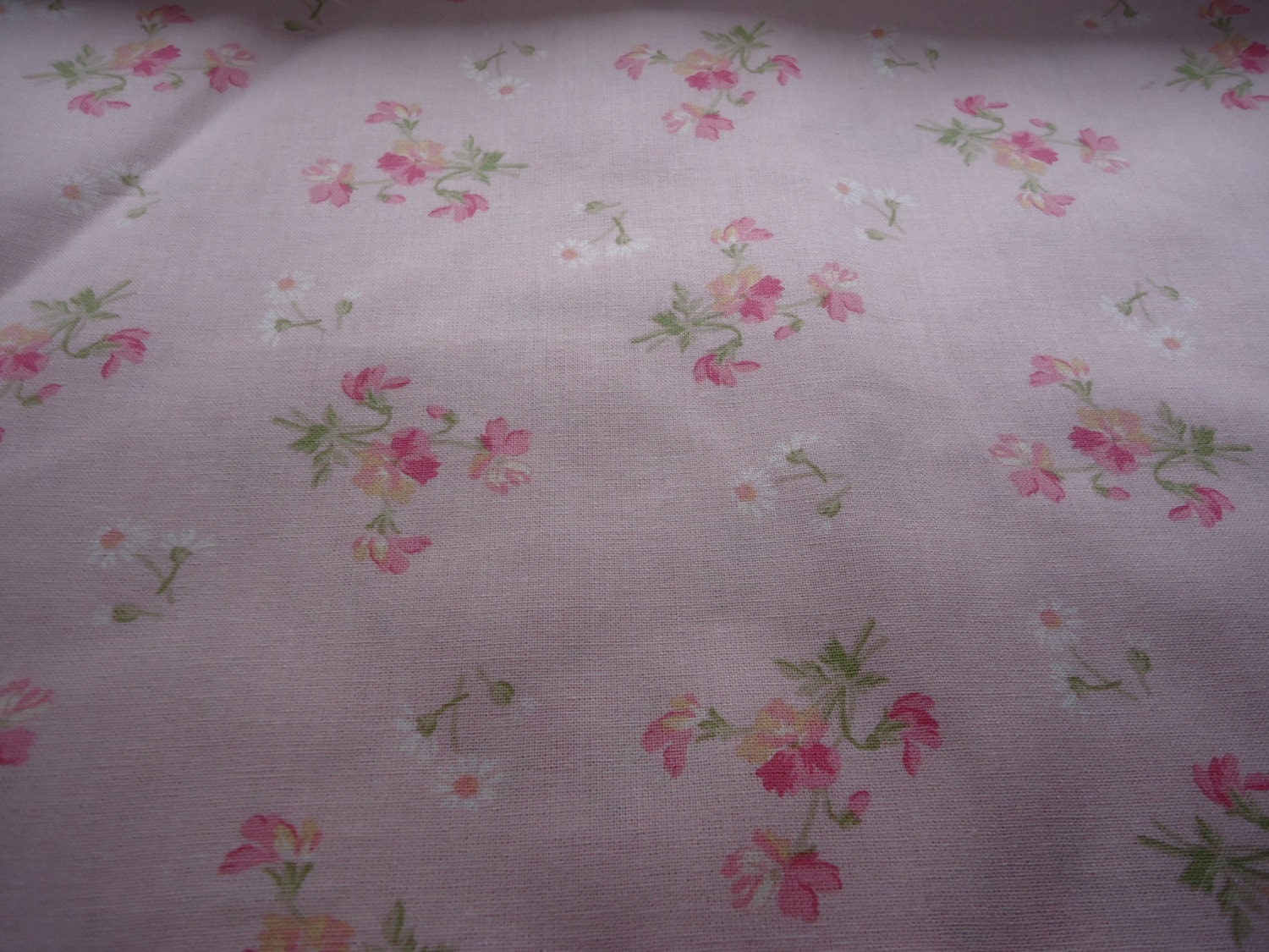 Laura Ashley Fabric Whimsy Pale Pink Hearts Patchwork