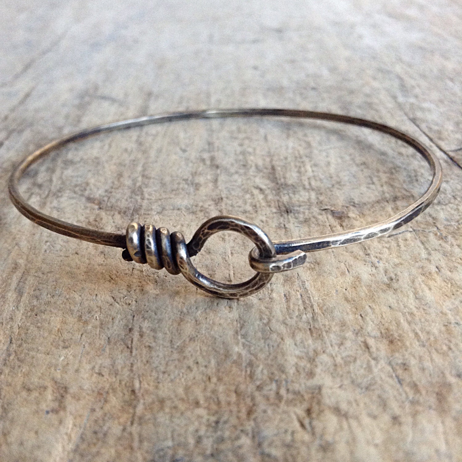 Vintage Brass Hook and Eye Bangle Latch and Hook Bangle